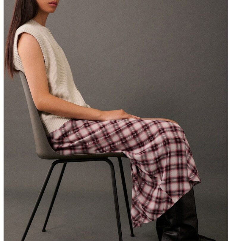 Плетена жилетка с цип Mango