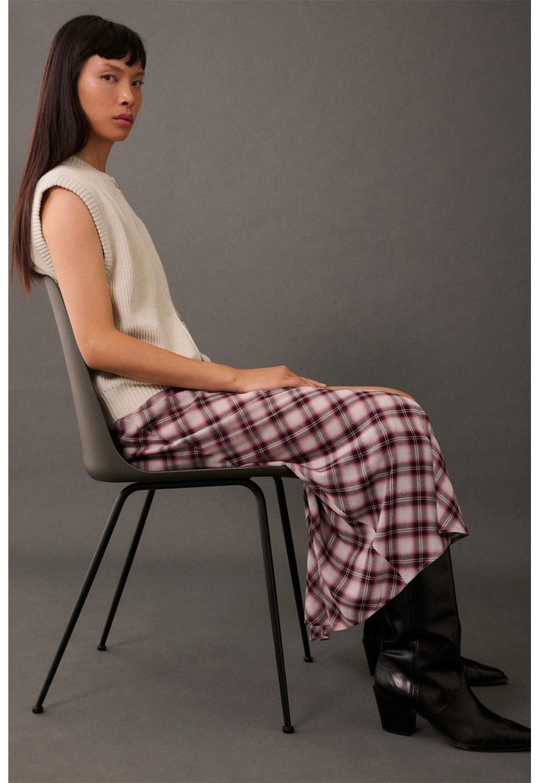 Плетена жилетка с цип Mango