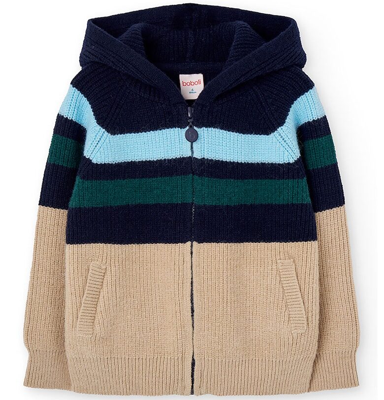 Плетено яке с цип boboli