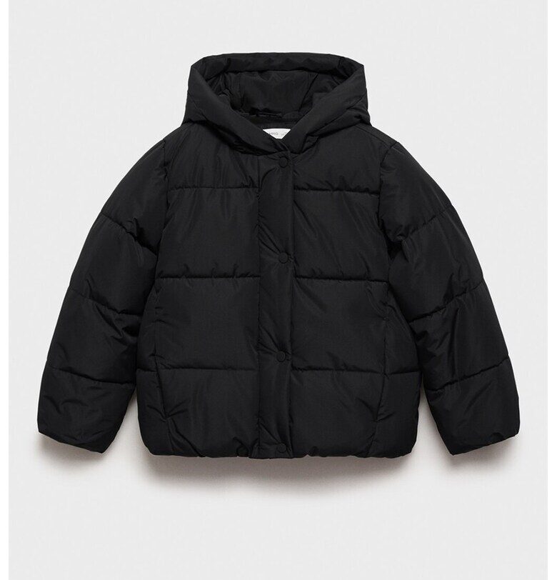 Подплатено зимно яке с качулка Mango