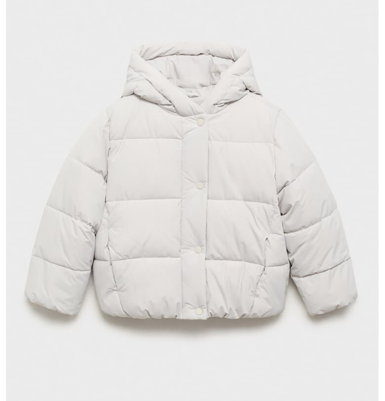 Подплатено зимно яке с качулка Mango