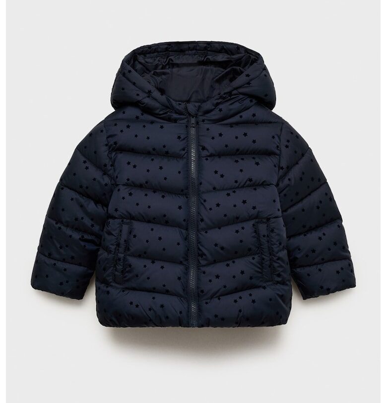 Подплатено зимно яке с качулка Mango