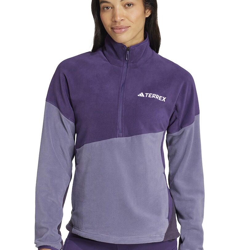 Поларен хайкинг суитшърт с къс цип adidas Performance