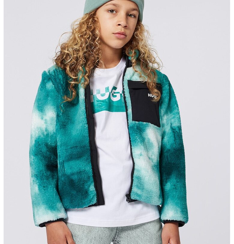 Поларено яке с батик HUGO