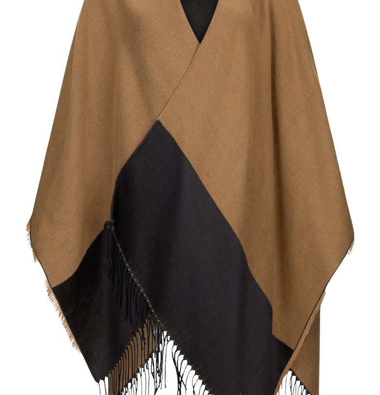 Пончо с ресни и цветен блок Liu Jo