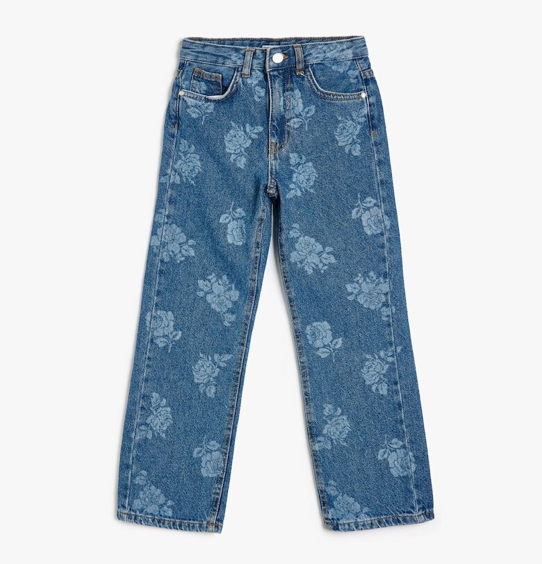 Прави Дънки с флорален принт KOTON