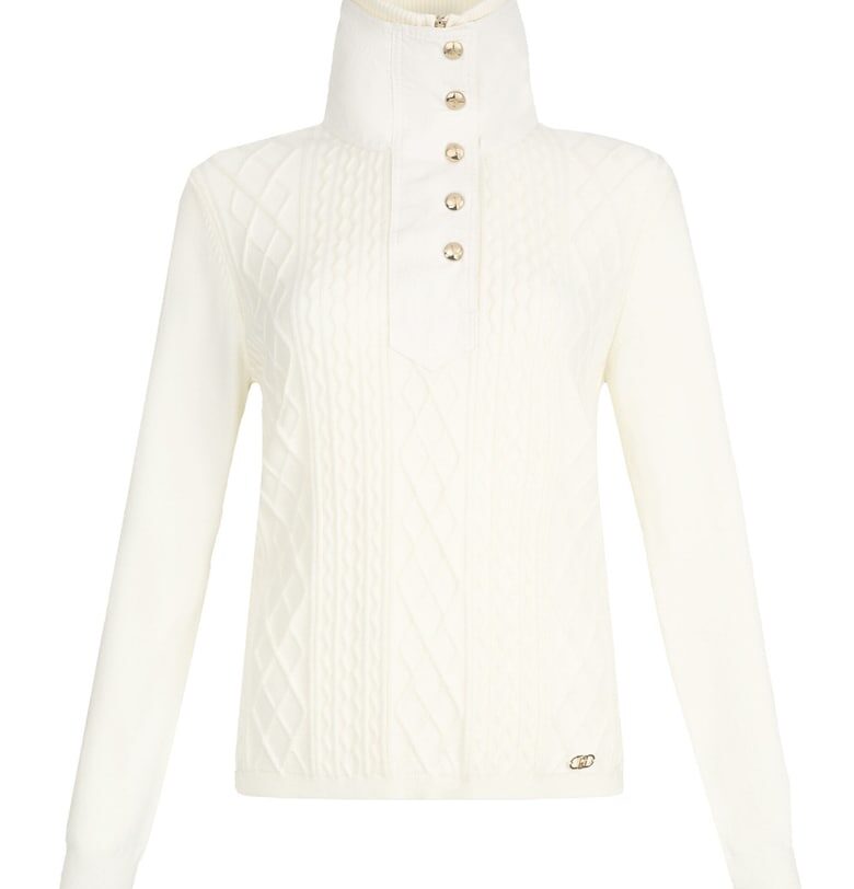 Пуловер с висока яка с капси Liu Jo