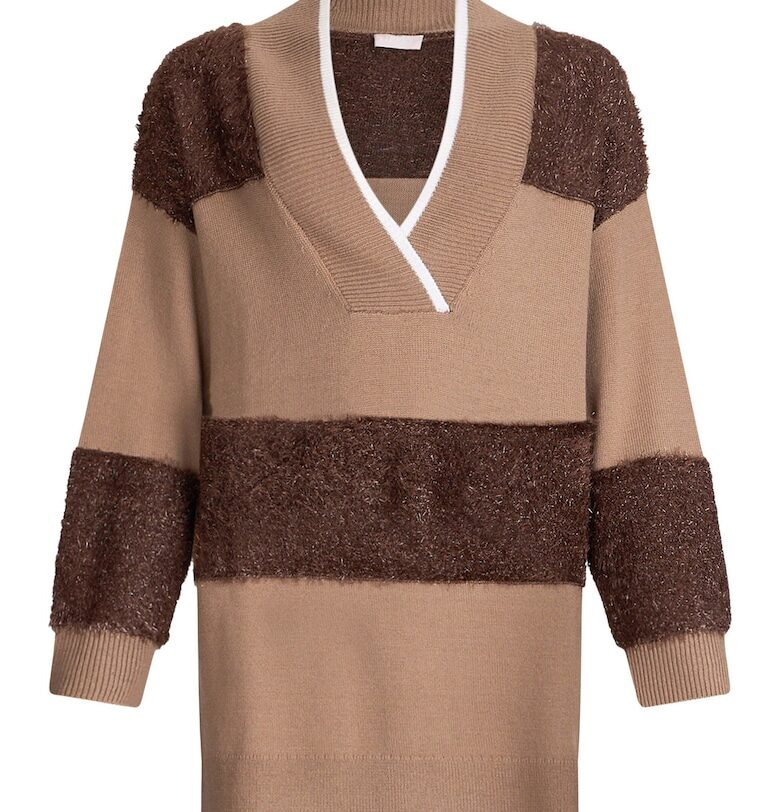 Пуловер с вълна с дълбок шпиц Liu Jo