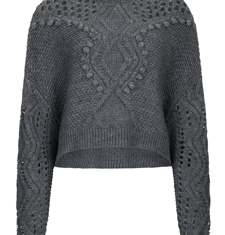 Пуловер с вълна с мъниста Liu Jo