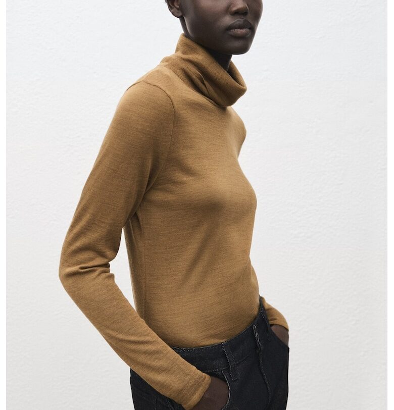 Пуловер с вълна с поло Mango