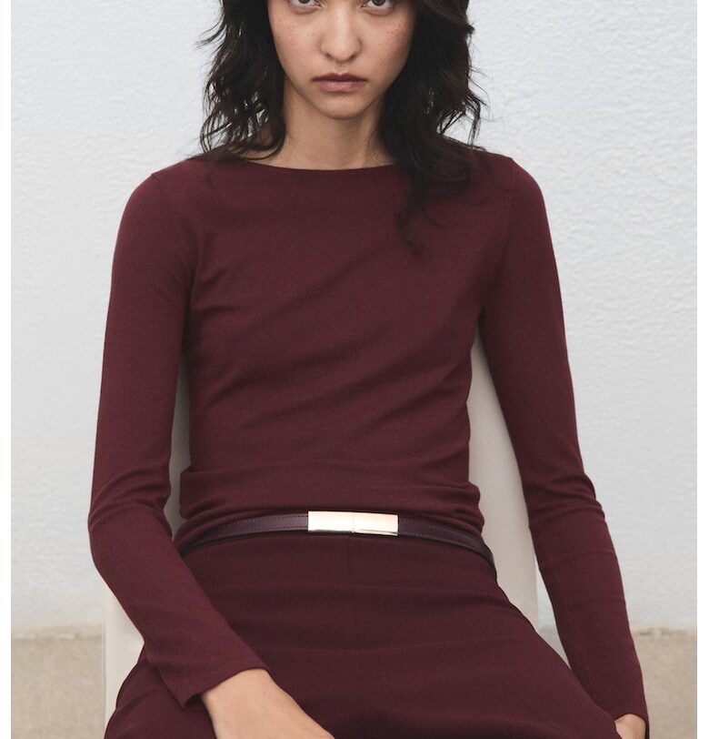 Пуловер с деколте тип лодка Mango