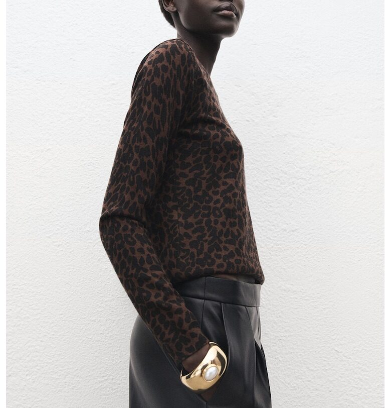 Пуловер с десен Mango