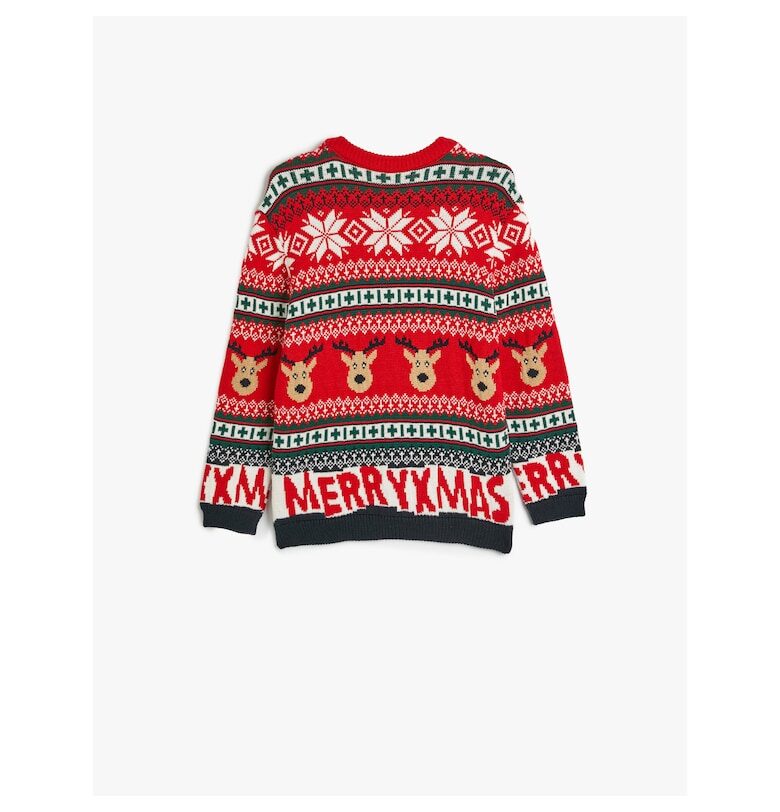 Пуловер с коледен десен KOTON