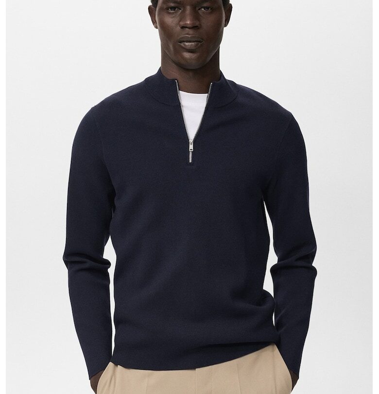 Пуловер с къс цип Mango