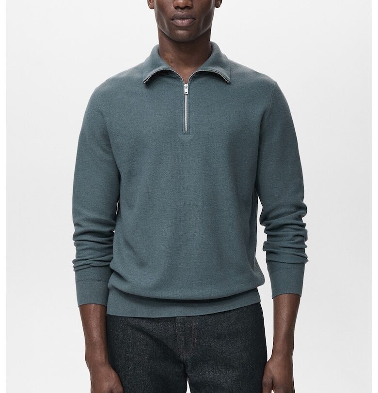 Пуловер с къс цип Mango