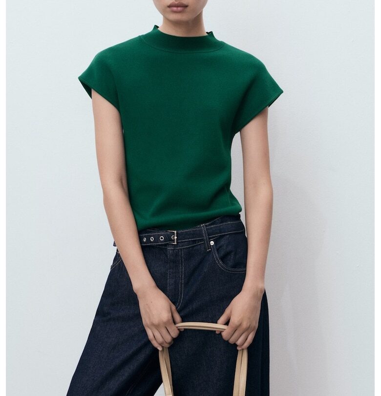 Пуловер с къси ръкави Mango