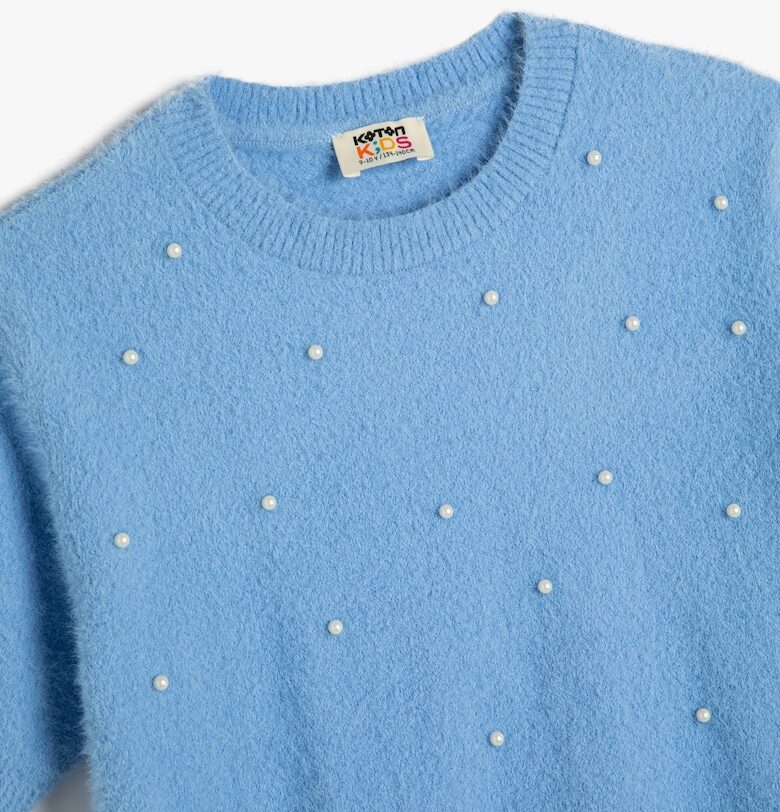 Пуловер с къси ръкави и перли KOTON