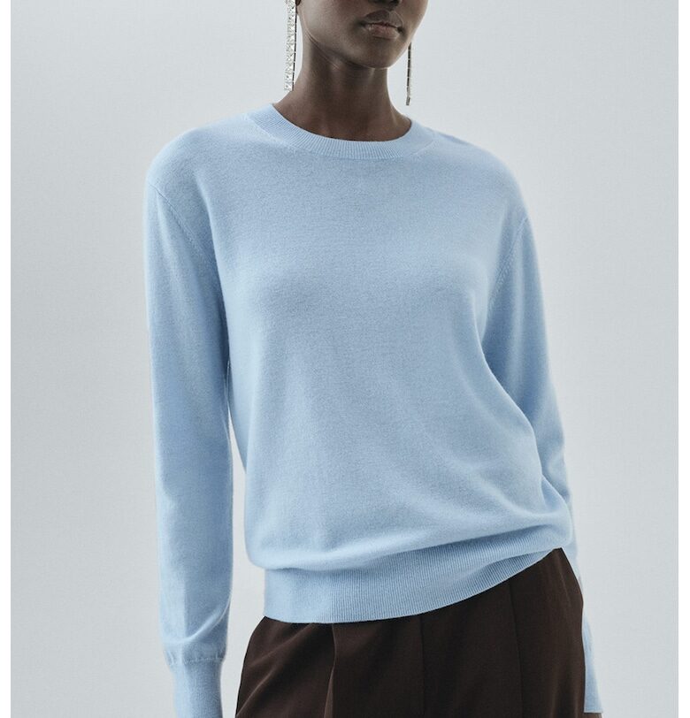 Пуловер с овално деколте Mango