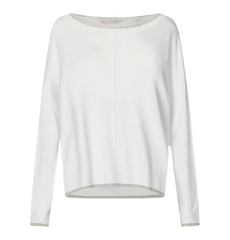 Пуловер с овално деколте и паднали ръкави Liu Jo