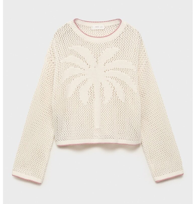 Пуловер с тропическа шарка Mango