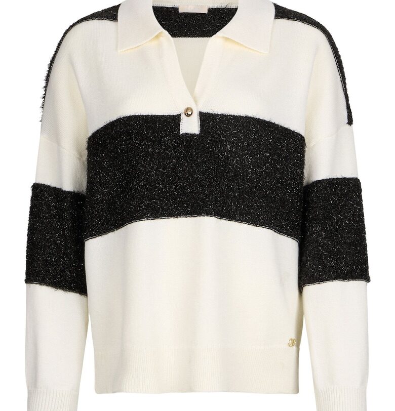 Пуловер с яка и паднали ръкави Liu Jo