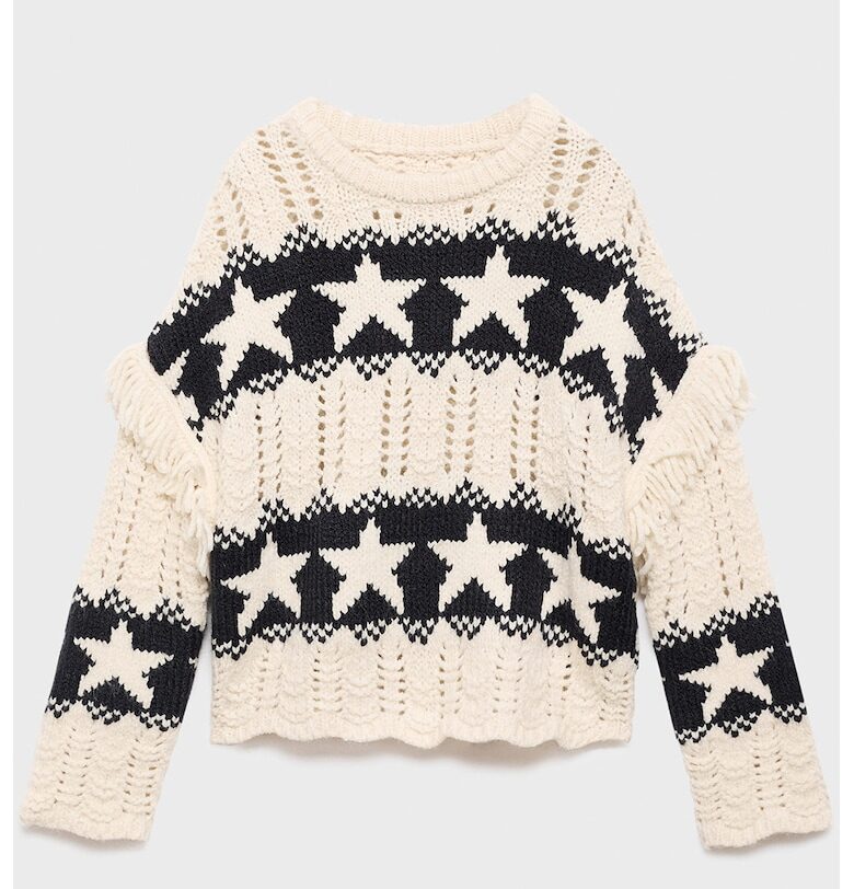 Пуловер със звезди Mango