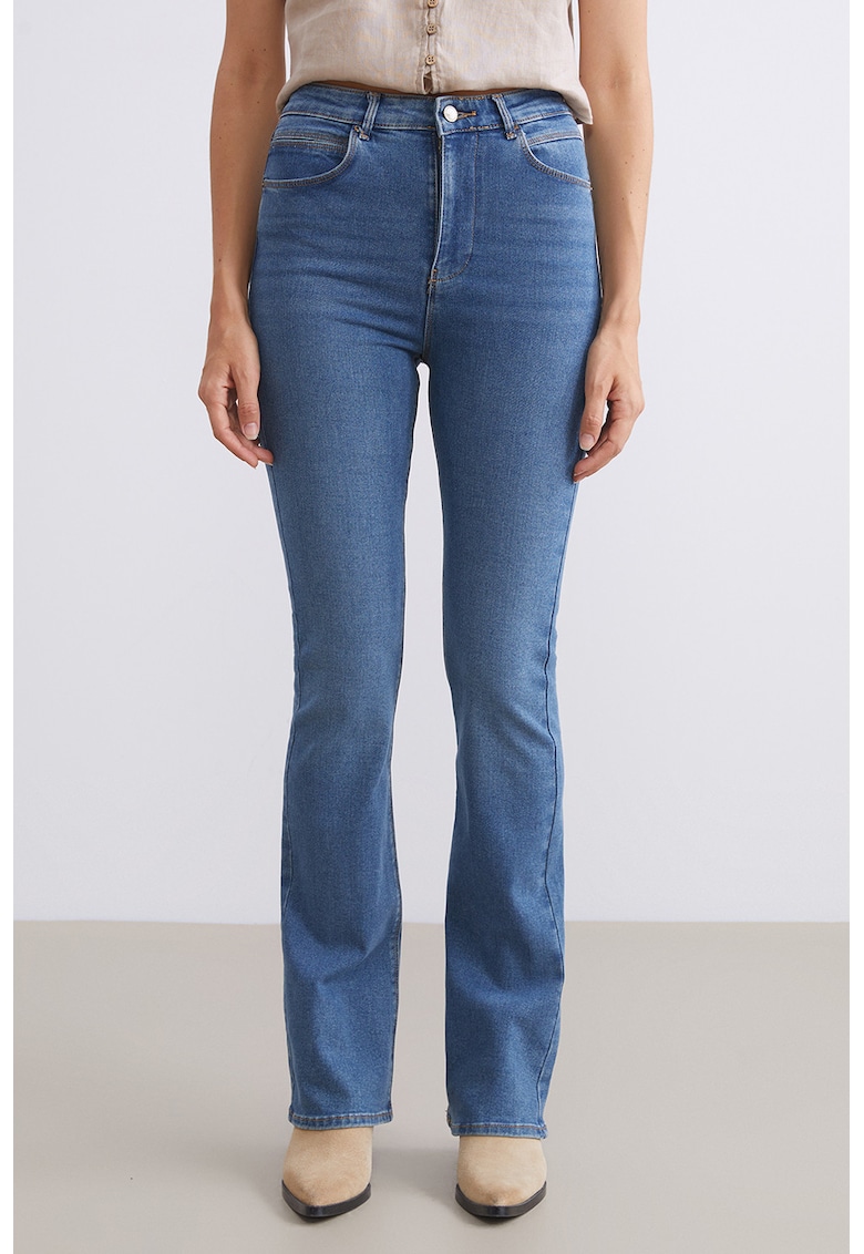 Разкроени дънки с висока талия LC WAIKIKI