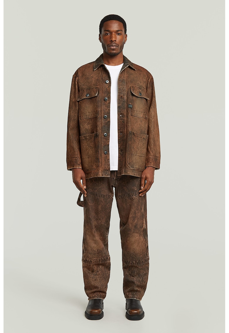 Разкроени дънки със захабен ефект G-STAR