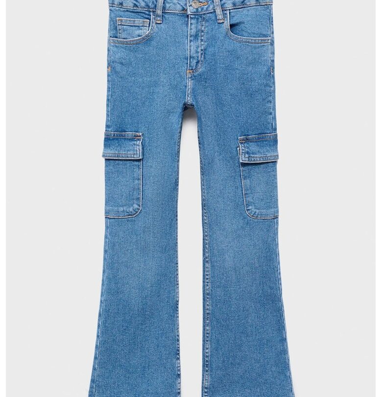 Разкроени карго дънки Mango