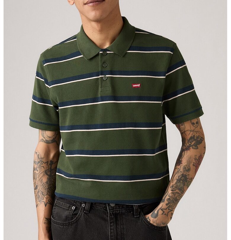 Раирана тениска Housemark с яка Levis