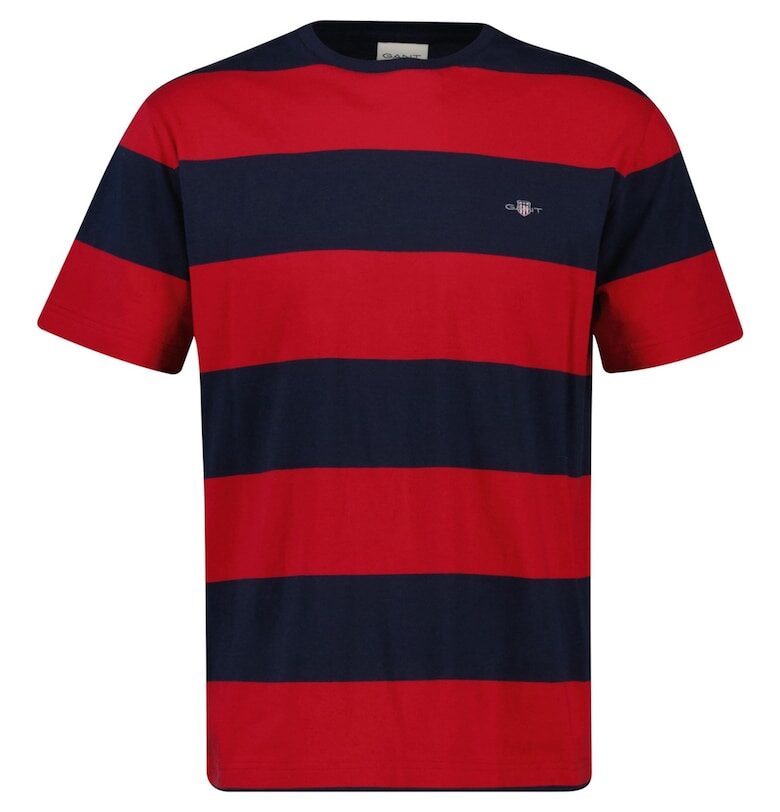 Раирана тениска с овално декооте Gant