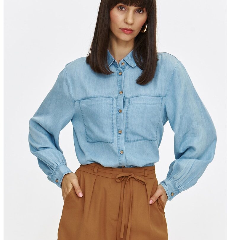 Риза от шамбре с джобове на гърдите Top Secret