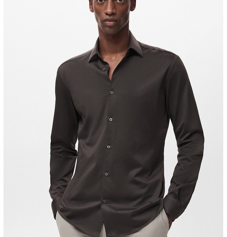 Риза с класическа яка Mango