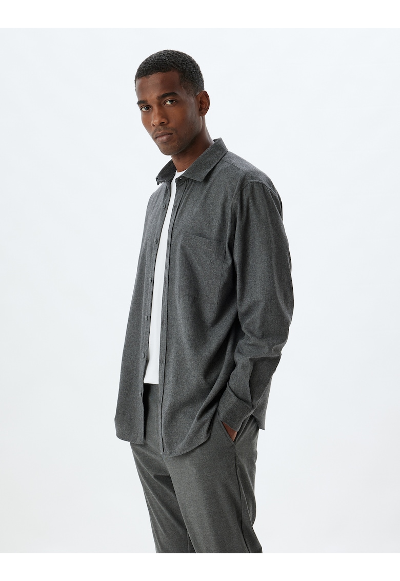 Риза с памук и джоб отпред KOTON