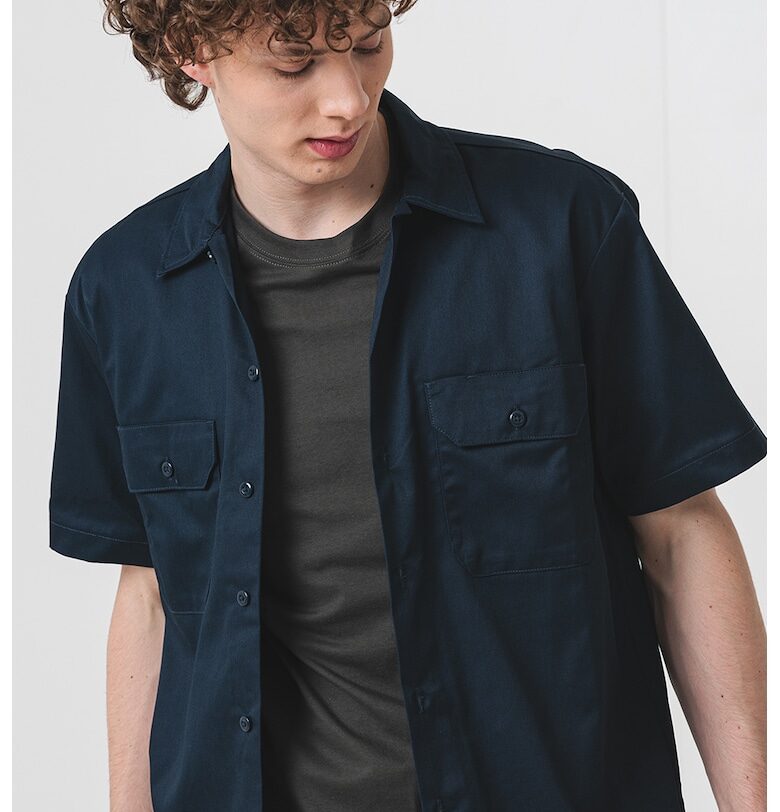 Риза с памук и къси ръкави Dickies