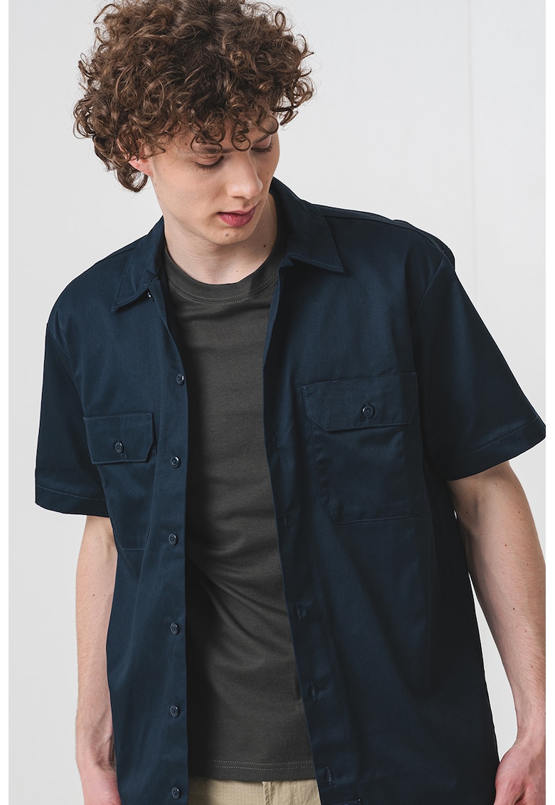 Риза с памук и къси ръкави Dickies