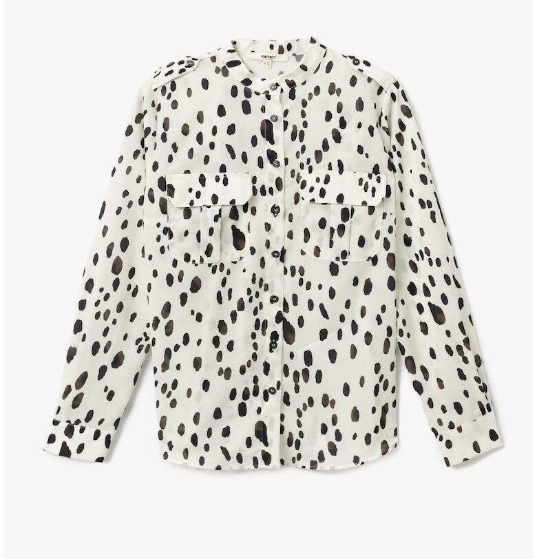 Риза с принт с ниска овална яка KOTON