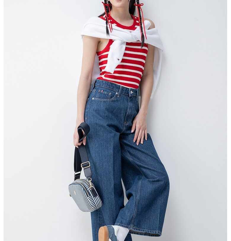 Рипсен топ по тялото Tommy Hilfiger