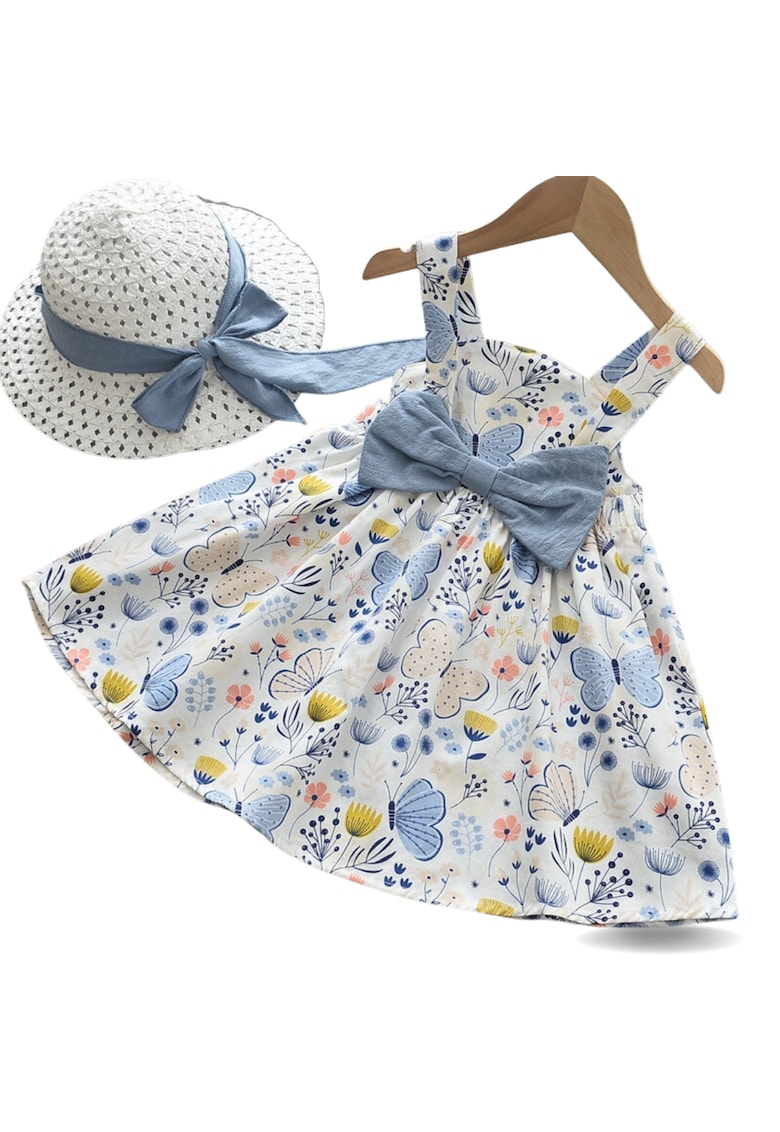 Рокля за момичета с панделки и шапка Nannie