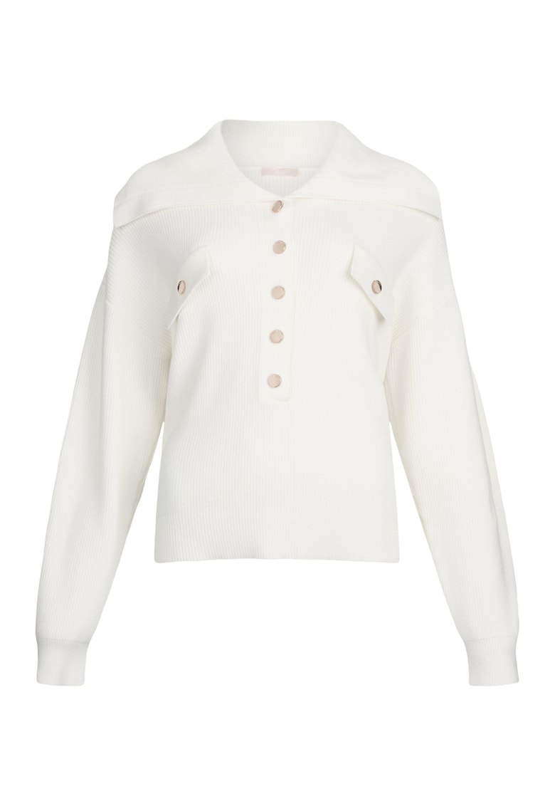 Свободен пуловер с уголемена яка Liu Jo