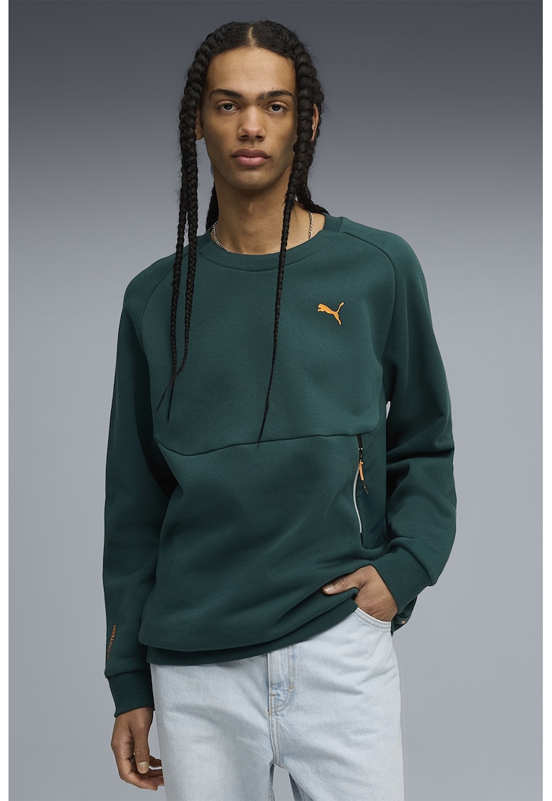 Свободен суитшърт с къс цип Puma