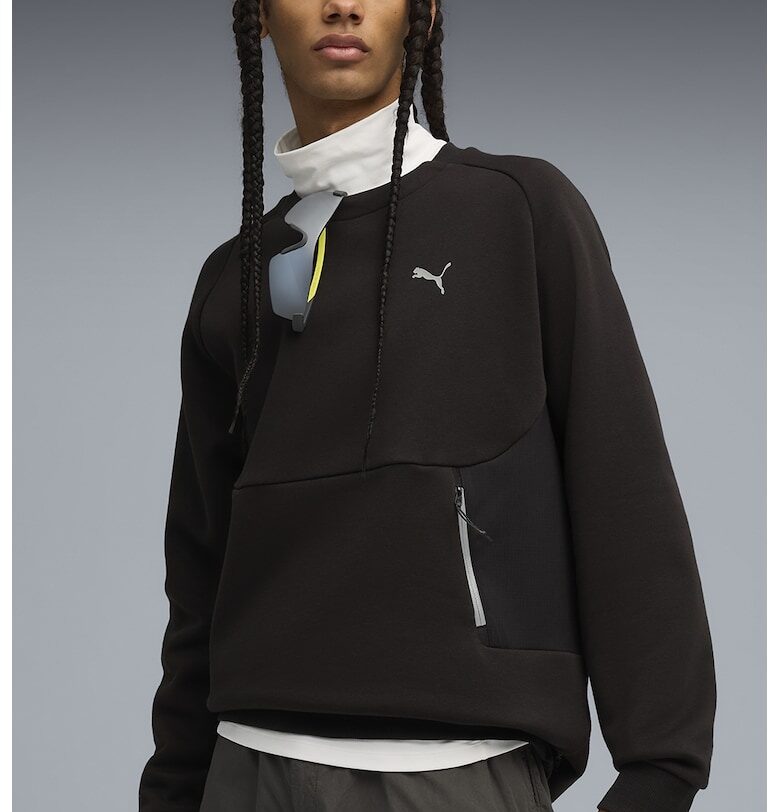 Свободен суитшърт с къс цип Puma