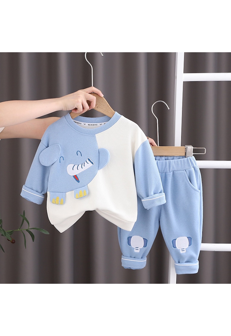 Синьо облекло за момче със слонове Рафаел Nannie