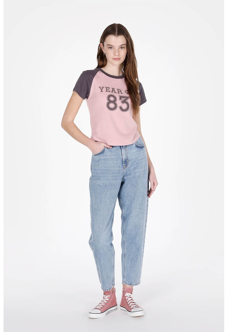 Скъсени дънки с миди талия COLINS