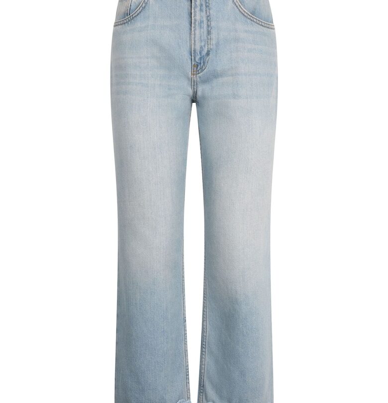 Скъсени прави дънки с бродерии Liu Jo