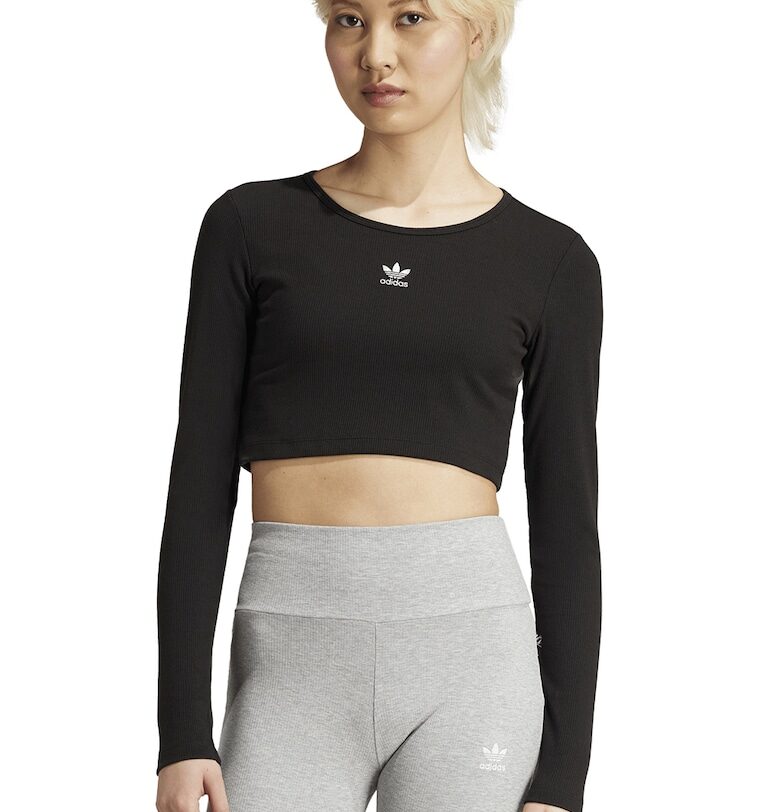 Слим къса блуза с рипс adidas Originals