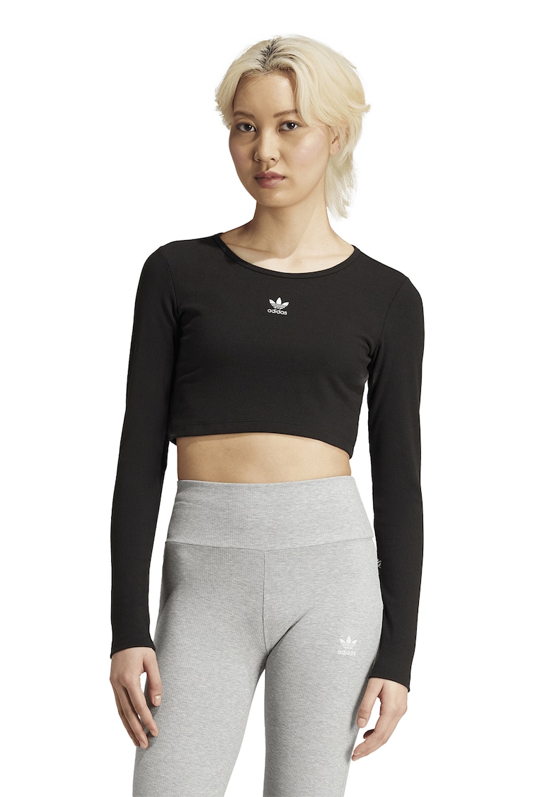 Слим къса блуза с рипс adidas Originals