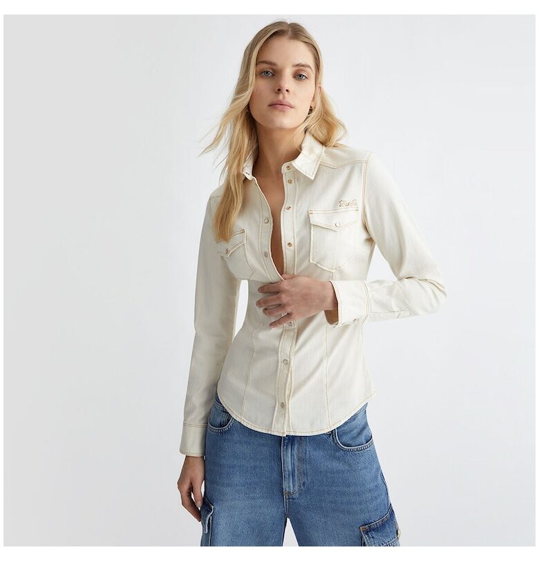 Слим риза от деним Liu Jo