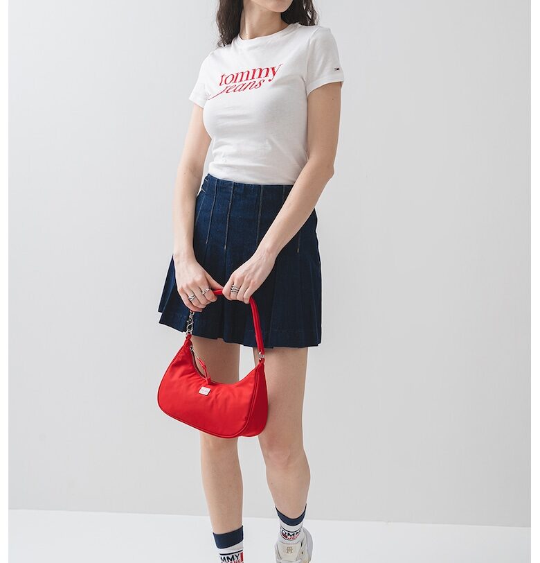 Слим тениска с лого Tommy Jeans