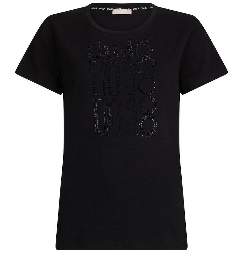 Слим тениска с лого от декоративни камъни Liu Jo